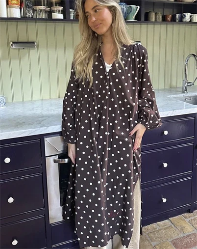 Sissel Edelbo - Lara Kjole - Brown Dot
